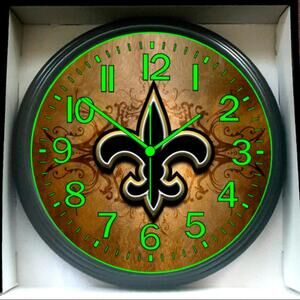 Louisiana Saints NFL Glow In The Dark Wall Clock New, We Have All NFL Teams